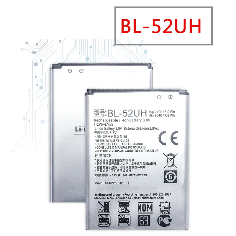 BL 52UH мобильный телефон Батарея для LG Opimus L70 D320 L65 D285 D280 D320N VS876 Замена 2040 мА ч|Батареи