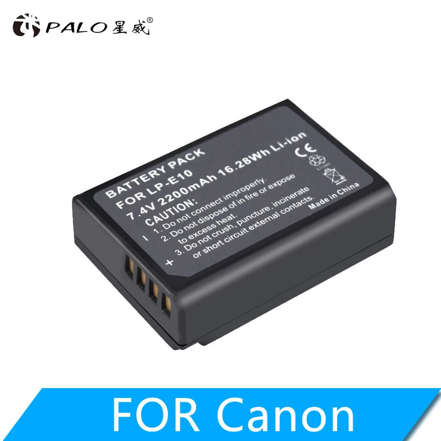 PALO LP E10 LPE10 батарея для камеры Canon EOS 1100D 1200D 1300D 2000D 4000D Rebel T3 T5 T6 KISS X50 X70 L10|battery for