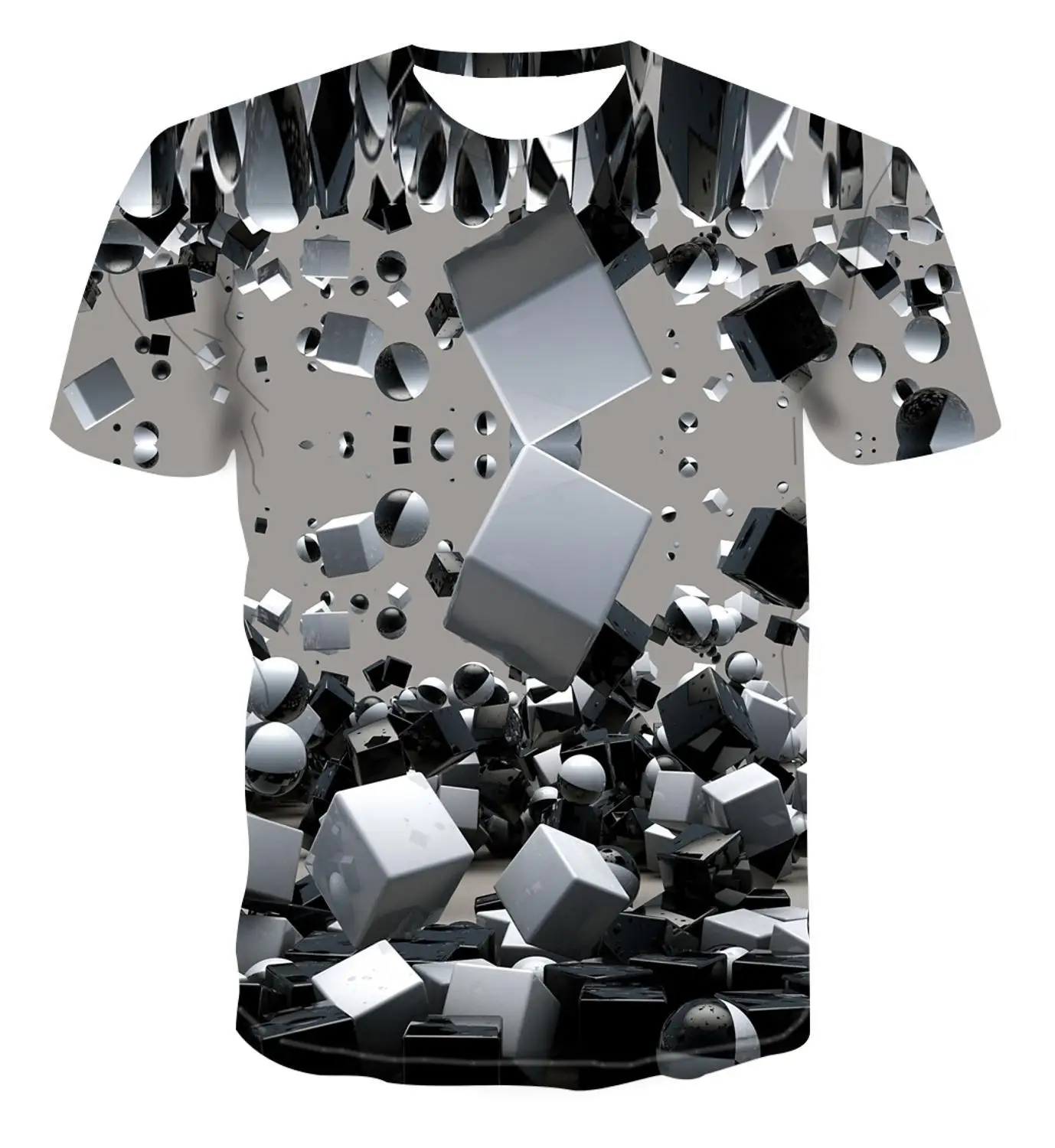 

2021 latest hot launch T-shirt magic 3D casual short-sleeved men's and women's T-shirt fashion O-neck T-shirt