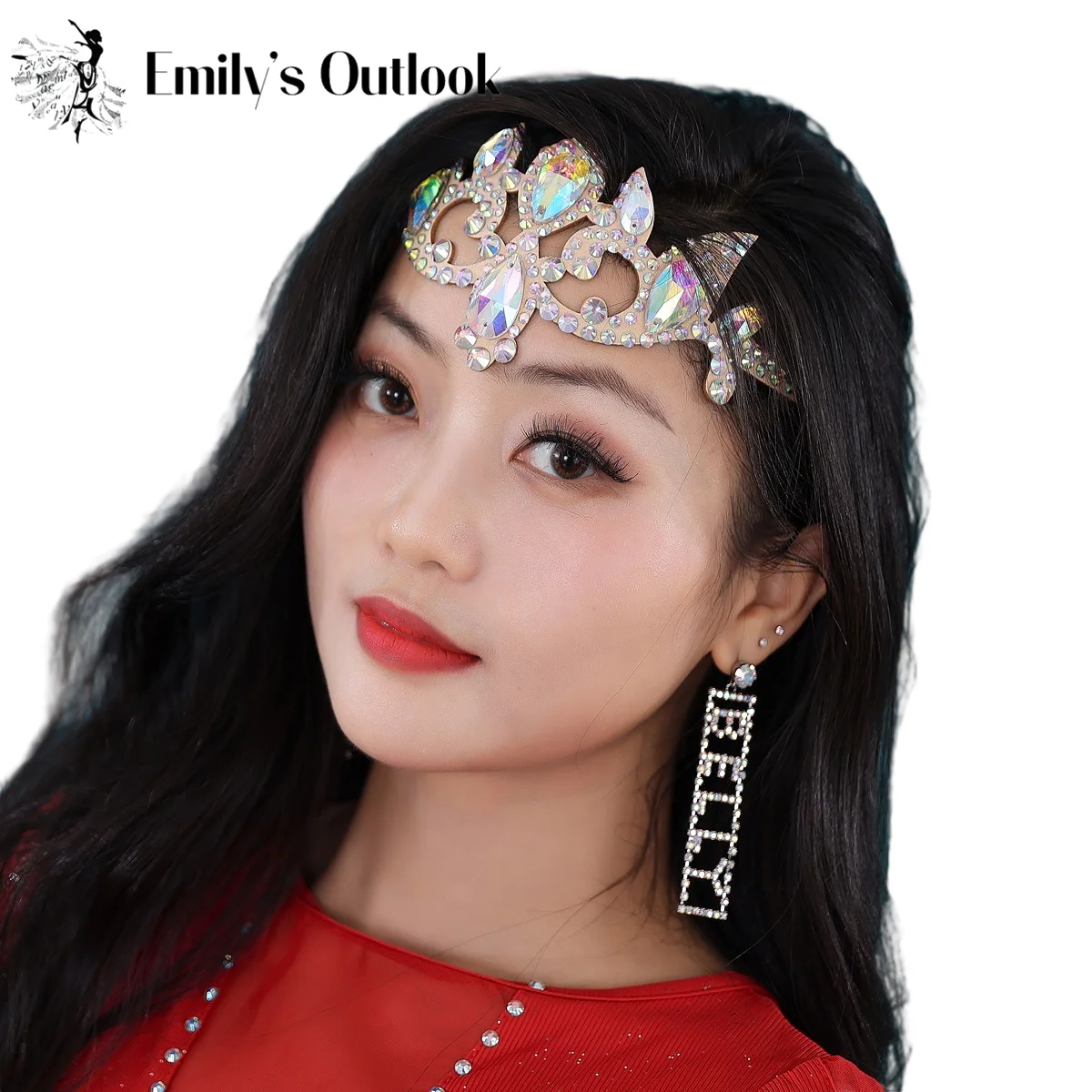 

Женская эластичная повязка на голову с бусинами и кристаллами