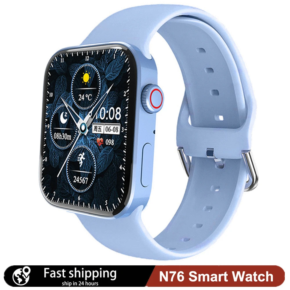 Смарт-часы N76 унисекс 7 дюймов Беспроводная зарядка музыкальный проигрыватель