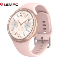 lemfo women smartwatch custom dial 2021 blood oxygen metal case weather alarm clock smart watch woman sleep monitor