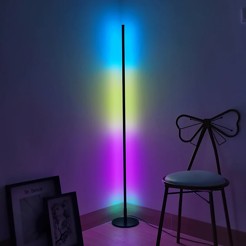 Светодиодный RGB напольный светильник для гостиной Цветная декоративная стойка
