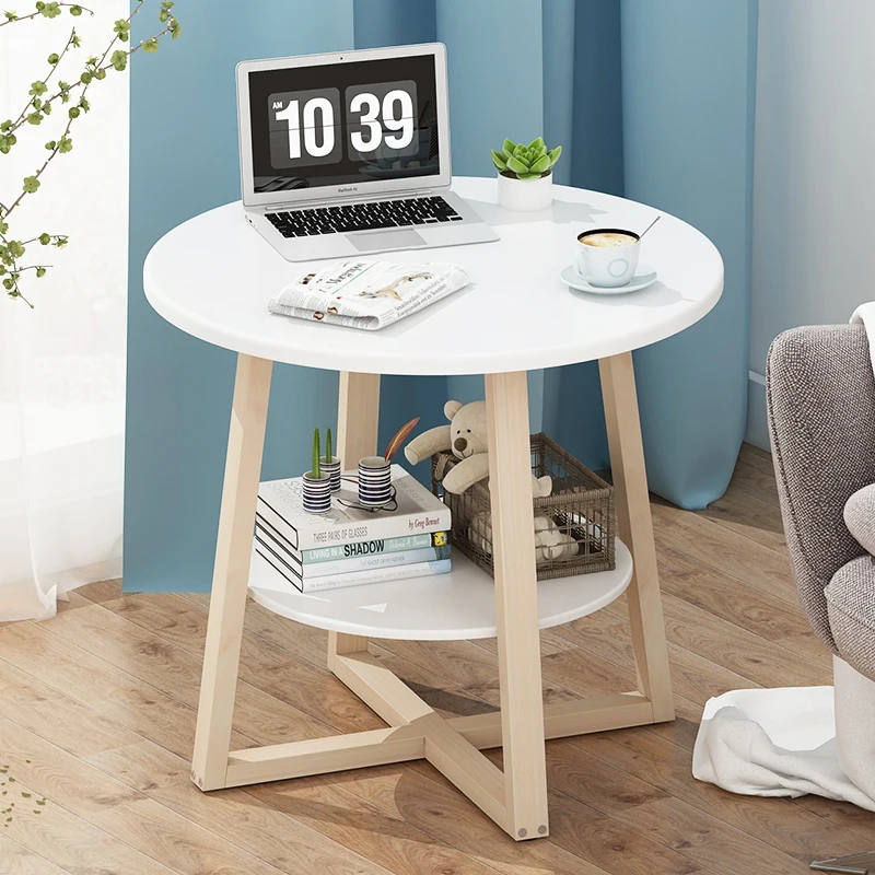 Скандинавский журнальный столик из цельного дерева современный для гостиной