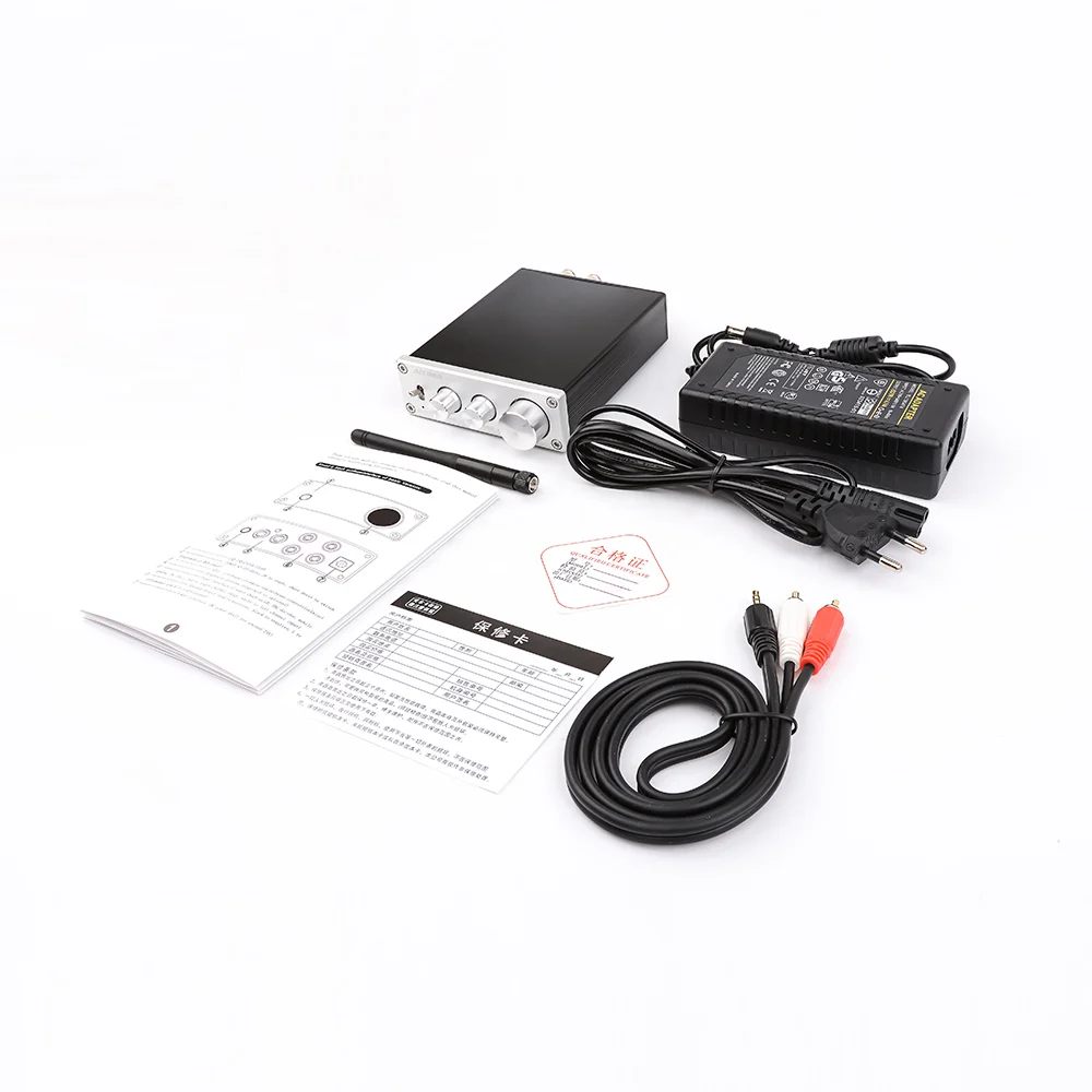 Silver-EU Plug AIYIMA TPA3116D2 цифровой аудио усилитель мощности 50 Вт* 2 HiFi Bluetooth 4,2 CSR64215 стерео усилитель звука TPA3116 усилитель для динамиков - Цвет: Silver-EU Plug
