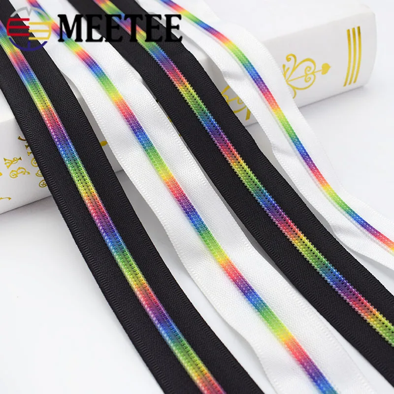 Meetee 5 # разъемная застежка-молния Цветной зубы нейлоновые молнии 10/20 м черный
