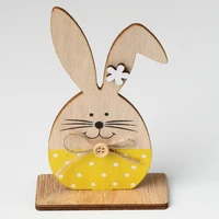 easter bunny tabletop decoration wooden bunny centerpiece easter spring rabbit ornament table sign figurines for home garden
