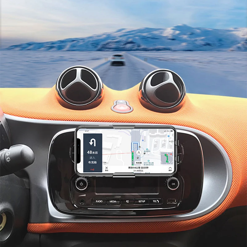 l infrared sensor automatic qi fast wireless car phone charger car holder for smart 453 fortwo smart 451 smart 453 forfour free global shipping