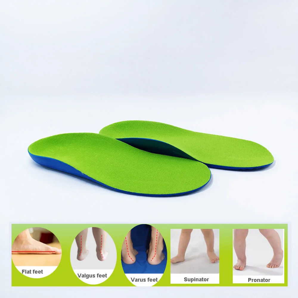 Детские ортопедические стельки для ног детей арки Поддержка из Varus косолапый