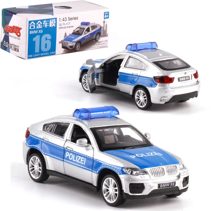 1:43 Масштаб BMWX6 AudiQ7 полицейская модель автомобиля из сплава отлитый под давлением