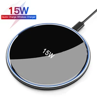 15W Fast Wireless Charger Pad for iPhone For Samsung S20 S10 Note Wireless Charging Quick Induction