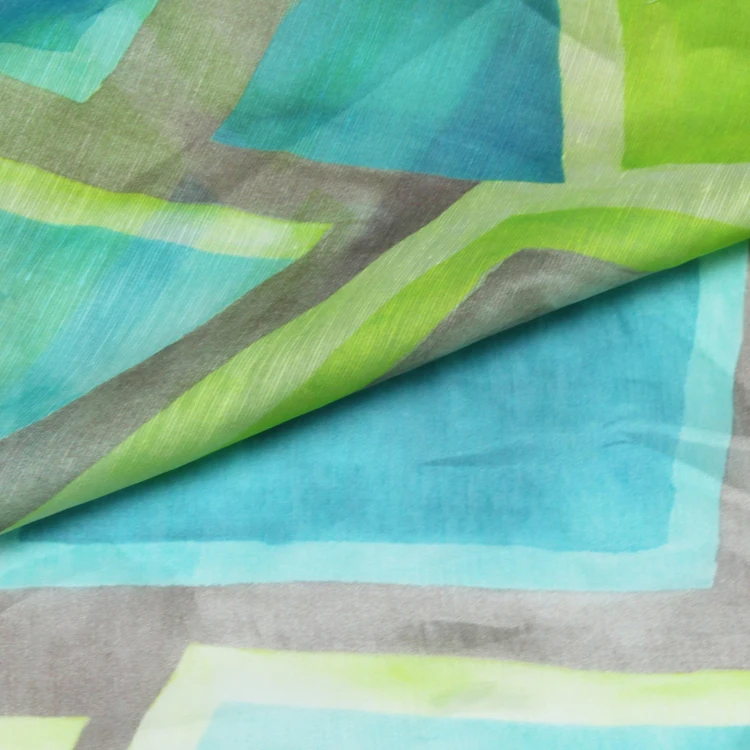 Модный геометрический дизайн шелковая льняная смешанная ткань 14 мам ширина 140 см