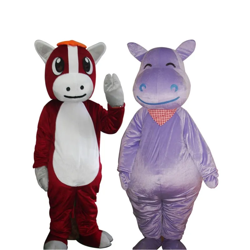 

Unisex Plush Horse Mascot Costume Adult Cosplay Suit Hippo Mascot Costume Animal Mascotte Fancy Dress for Halloween Christmas