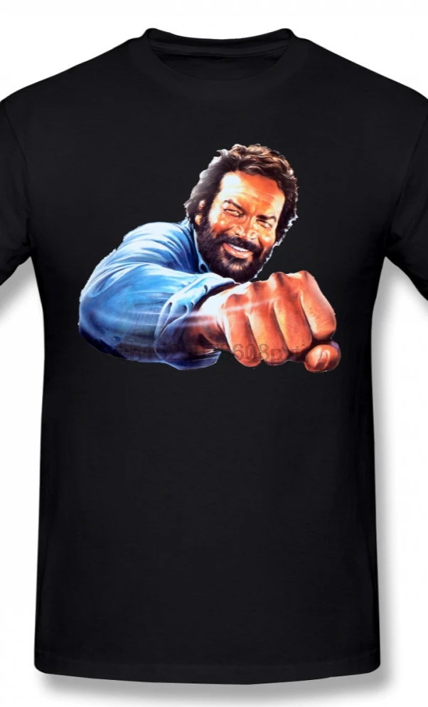 

Bud Spencer T Shirt Print Bud Spencer T Shirt Beach Cotton Tee Shirt Cute Print 5X Male Short Sleeves Tshirt
