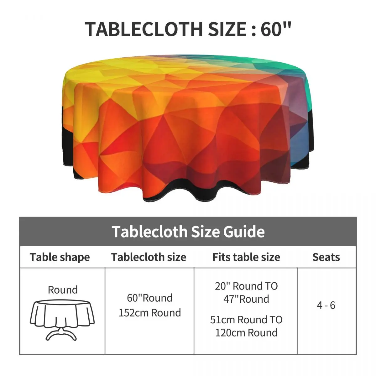 Радужная скатерть Весенняя из полиэстера винтажная дешевая Защитная на заказ |
