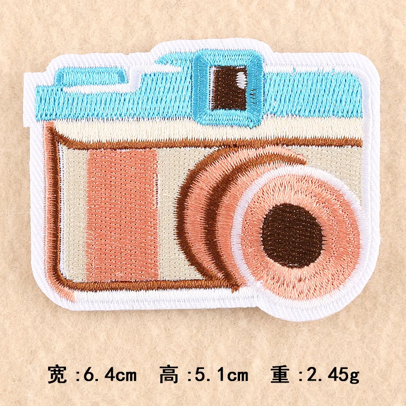 

New Embroidered Cloth Stickers Camera Photo High-End Clothing Accessories Shoes and Hats Bag Accessories Patch Badge Iron Ons