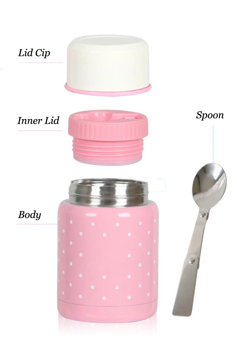 UPORS пищевой термос с мешком BPA free из нержавеющей стали вакуумный для еды контейнер