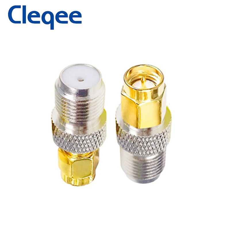 Cleqee 10 шт. коаксиальный адаптер SMA (штекер)-F (гнездо) | Обустройство дома