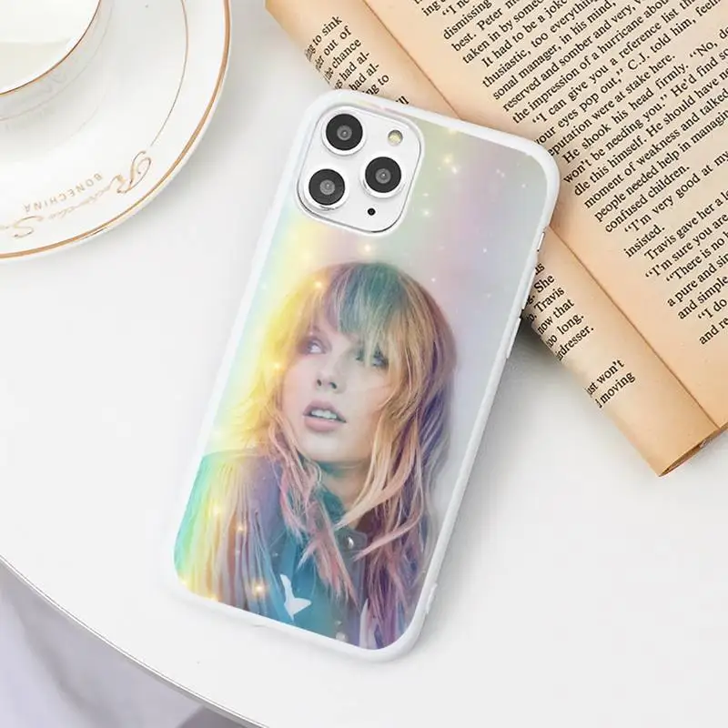 

Taylor Alison Swift T-Swizzle Tay Phone Case Candy Color White for iPhone 11 pro XS MAX 8 7 6 6S Plus X 5S SE 2020 XR