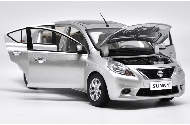 1:18 Nissan Солнечный сплав модель автомобиля статические высокой моделирования металлические модельные автомобили с оригинальной коробкой