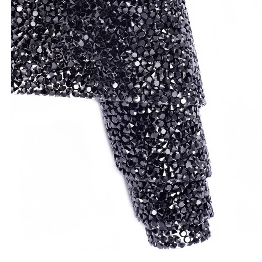 24*40 см стразы на сетчатой основе горным хрусталем волоконный текстильный лист Faric