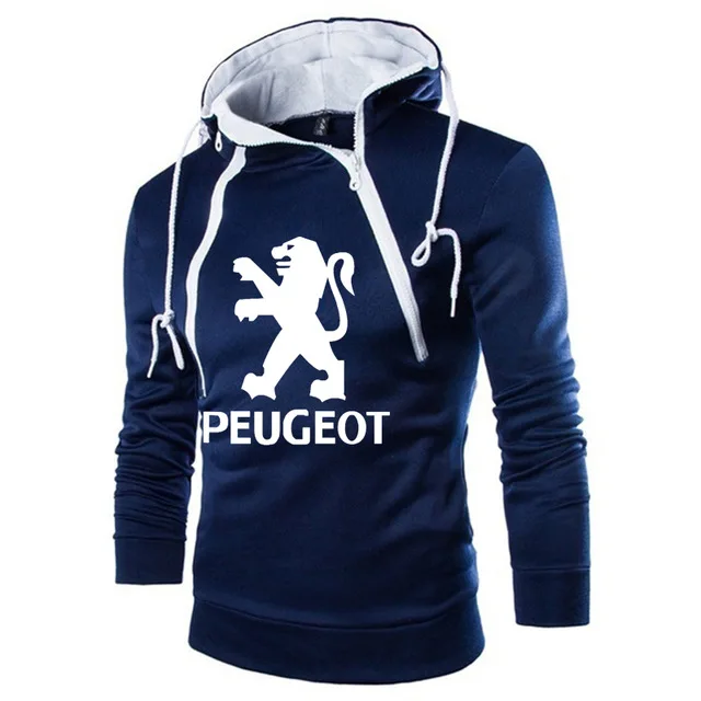 

New 2020 Hoodies Men for Peugeot Car Logo Printed Casual Fashion Men Pullover Male pullover jacket with hat