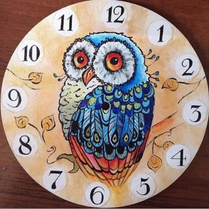 5D DIY Набор для рисования с круглыми камнями и полотном вышивкой настенные часы