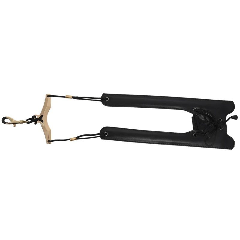 

Adjustable Leather Saxophone Shoulder Neck Strap with Buckle Width 24Mm for Sax Players Music Lovers