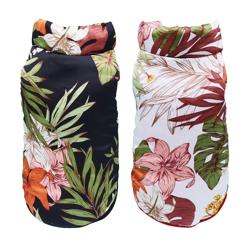 Одежда для собак осень-зима пальто растения с цветочным принтом плотная одежда