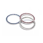 Высококачественная Автомобильная кнопка запуска в один клик, Алмазный кристалл, кольцо зажигания, аксессуары для салона автомобиля, круглая отделка, крышка