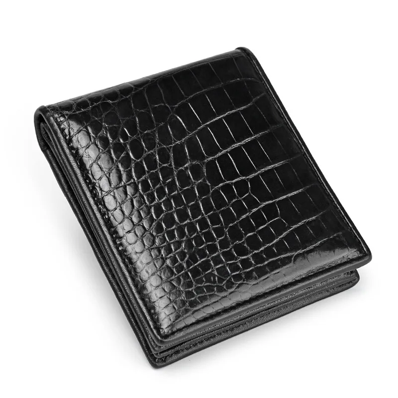

2021 New Men's Business Casual Crocodile Leather High-End Wallet Change Multi-Card Gift Trend Brand Short Crocodile Wallet