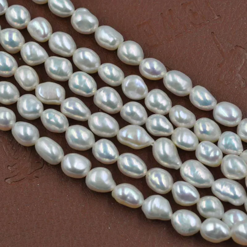

Real Freshwater Black Pearl 6-7 mm Irregular Baroque Loose Beads 10 Strands Throught Hole for Handmade Necklace DIY Jewlry