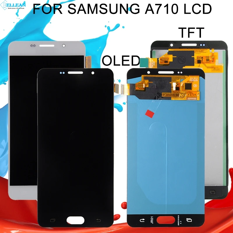 Catteny 2016 A7 Lcd кодирующий преобразователь сенсорного экрана в сборе для Samsung Galaxy A710