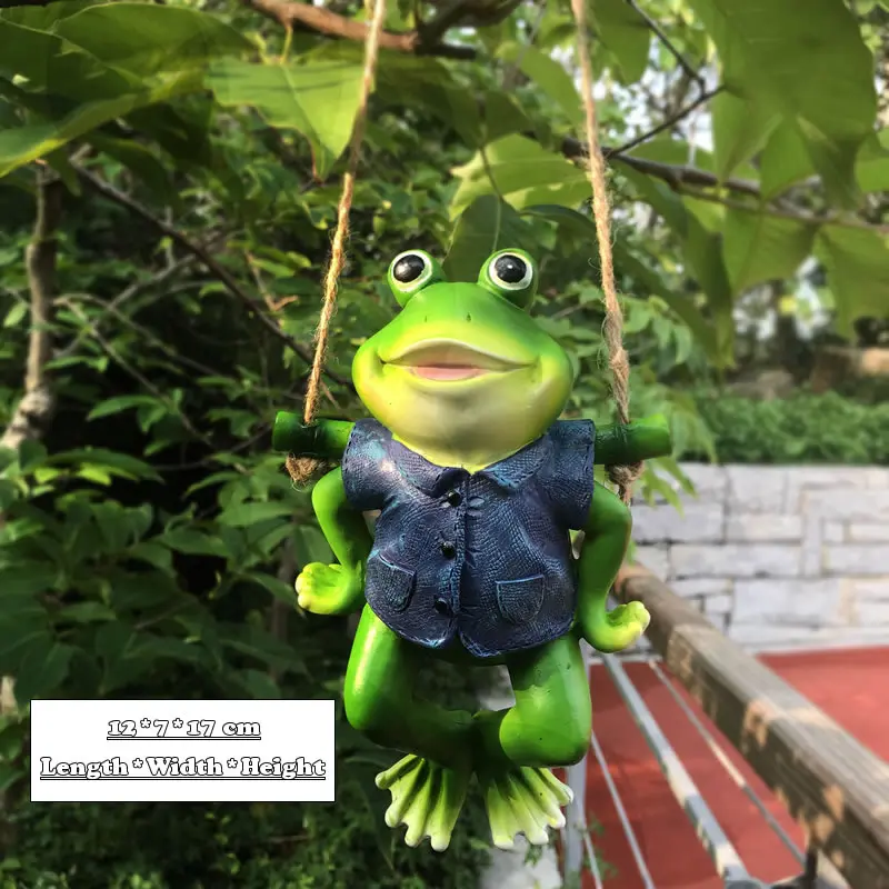 Frog B Креативная Милая лягушка, кошка, собака, смола, лежащая Статуэтка Санта Клауса, сад, висят на дереве, декоративная подвеска, украшение для дома и улицы - Цвет: Frog B