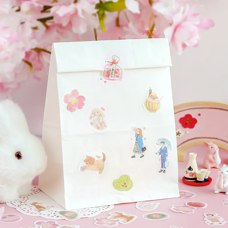 Мир сакуры серия золоченых журналов декоративные наклейки клеящиеся сделай сам