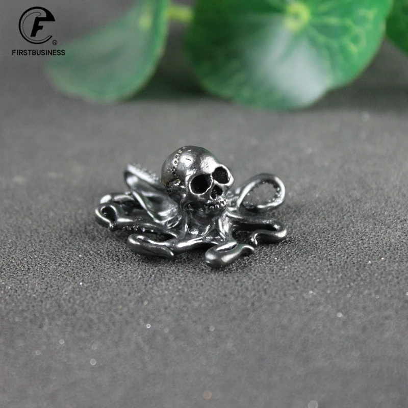 Винтажная фигурка осьминога в стиле панк украшение для стола латунный скелет