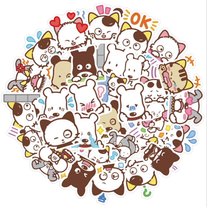 

10/30/50PCS Cartoon Cute Tama And Friends Graffiti Mobile Phone Case Decoration Stationery Skateboard Sticker Book Wholesale