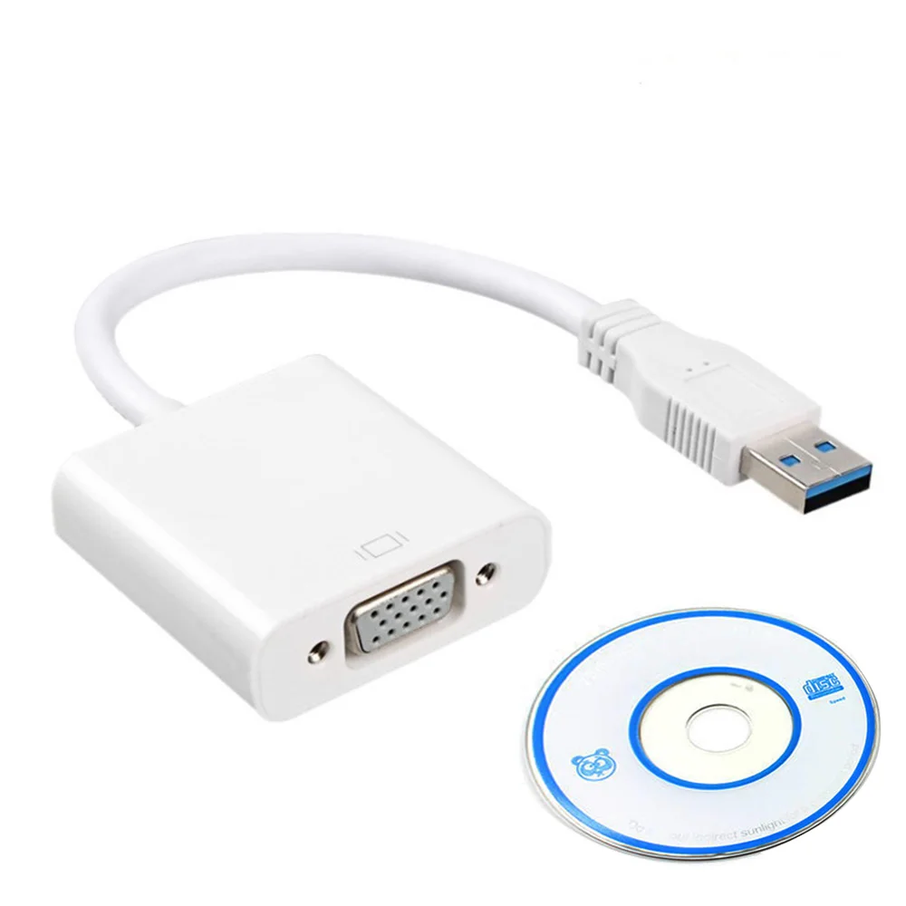 as the show USB 3,0 to VGA адаптер внешняя видеокарта мульти Дисплей конвертер для Win 7/8/10 настольных ПК Монитор Проектор HDTV - Цвет: as the show