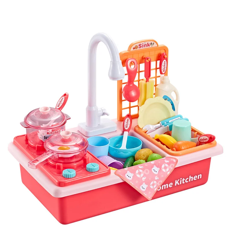 Детские игрушки для кухни имитация электрической мойки Играйте в кухню посуда