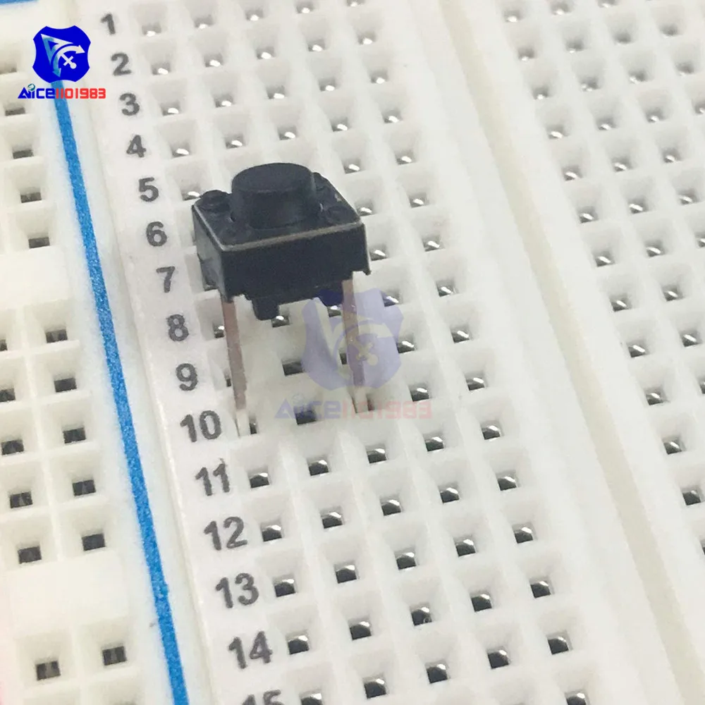 Diymore 100 шт./лот 2-контактная панель PCB мгновенный тактовый кнопочный переключатель