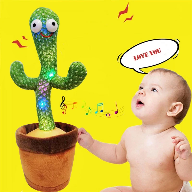 Repetir o Que Torcendo o Corpo Agitando com Planta de Música para Crianças Dança Cactus Brinquedo Você Disse 120 Canções Espanholas Pelúcia Brinquedos