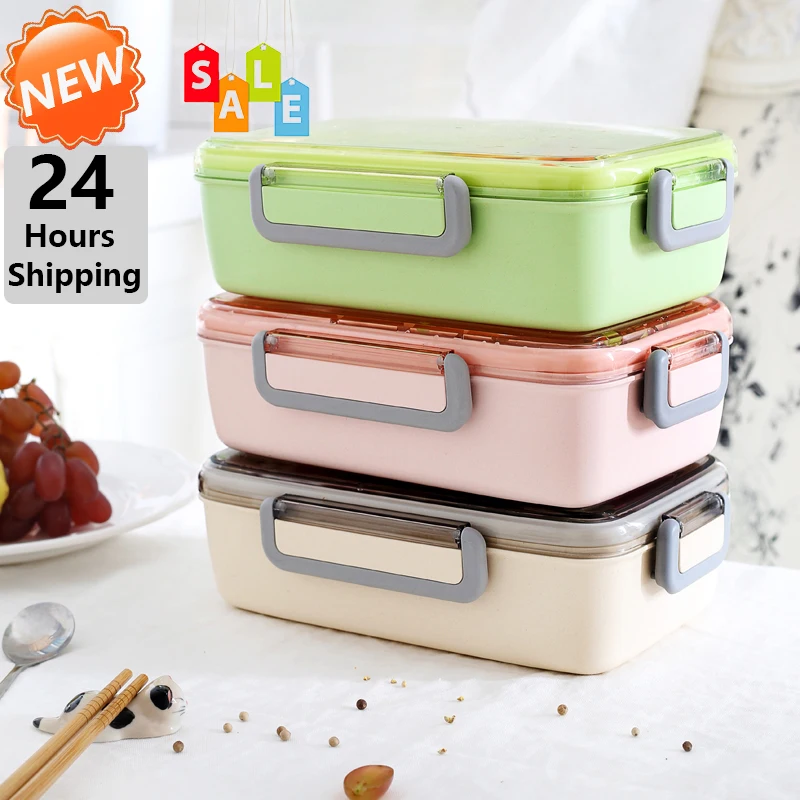 Ланч-бокс для микроволновой печи Натуральное бамбуковое волокно Портативный