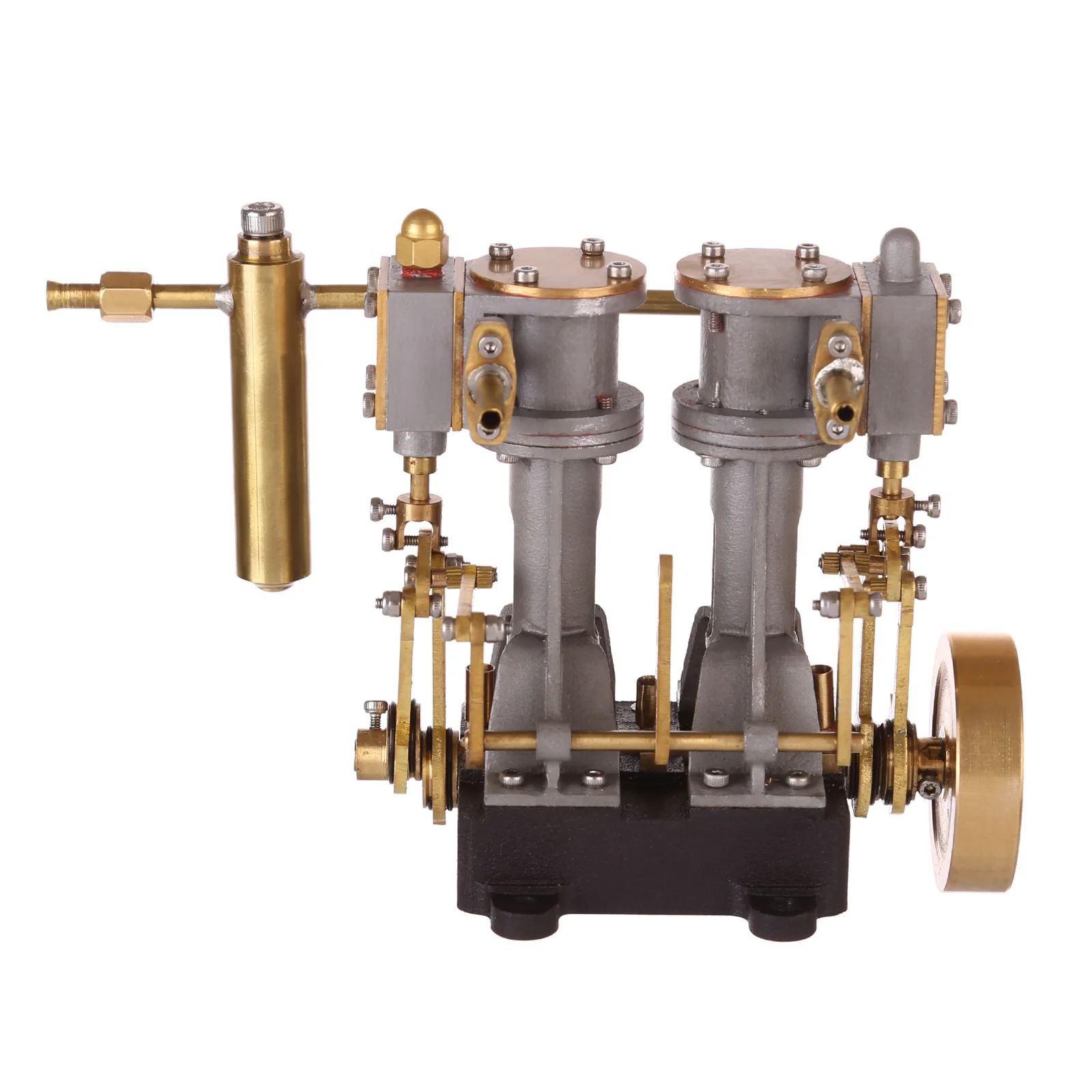 

Custom Mini Double-Cylinder Compound Steam Engine With Reversing Device For DIY Model Ship Modification (Without Boiler) Gift