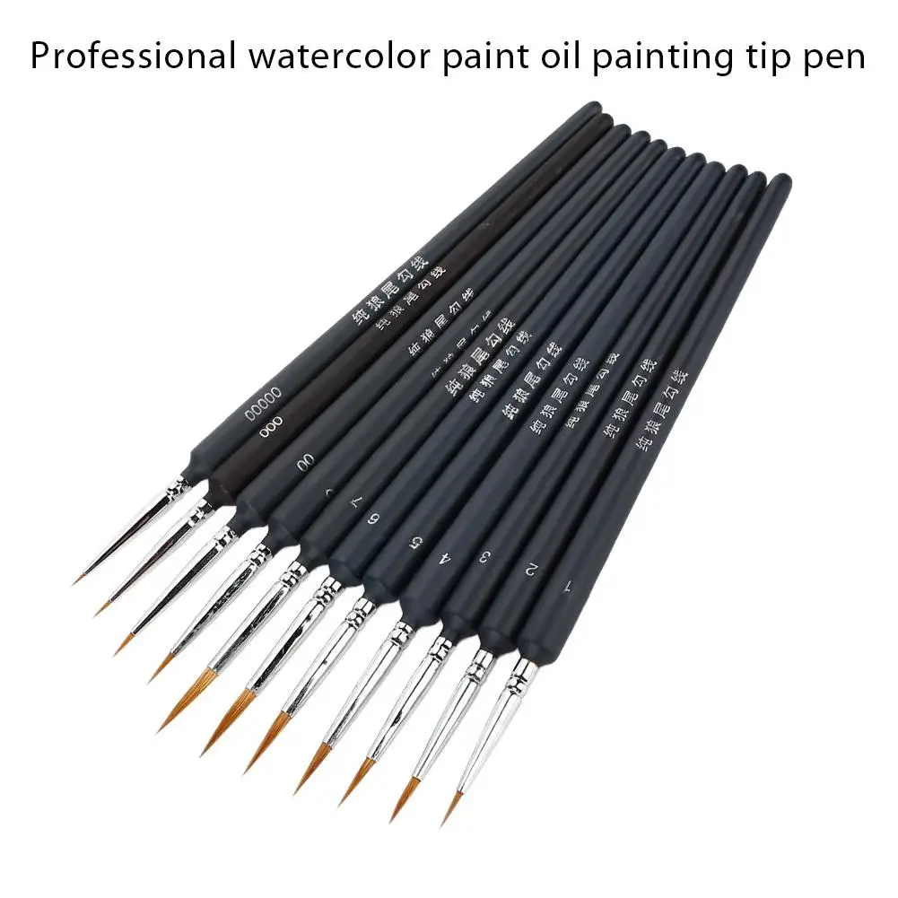 Волки волосы деревянная ручка художественные кисти Scriptliner кисть для рисования 19