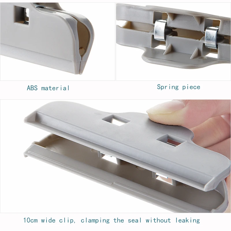 Большие зажимы для пакетиков с чипами пищевые пластиковые сверхпрочные