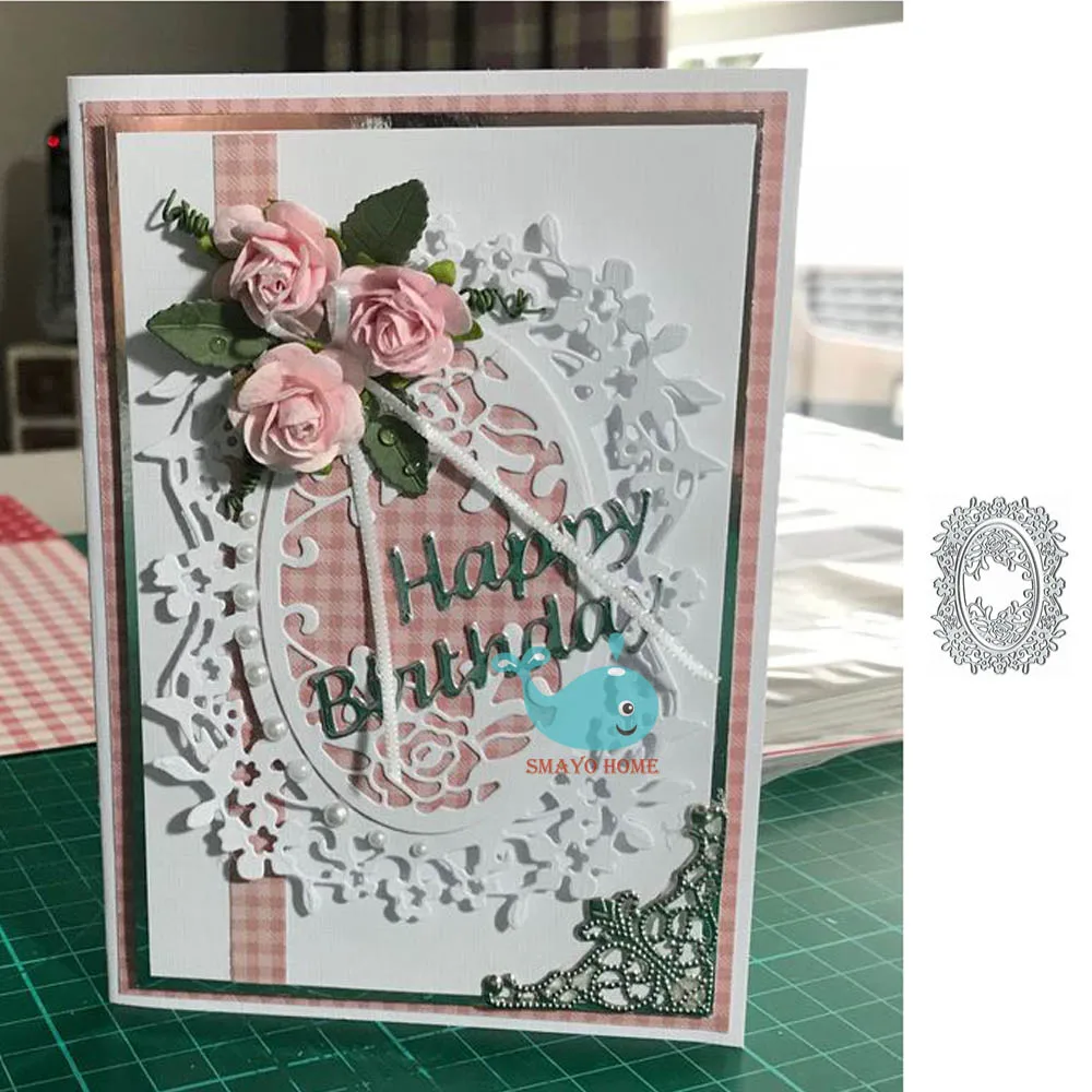 Кружева фон ремесло металла резки штампы для скрапбукинга альбом бумаги DIY карты