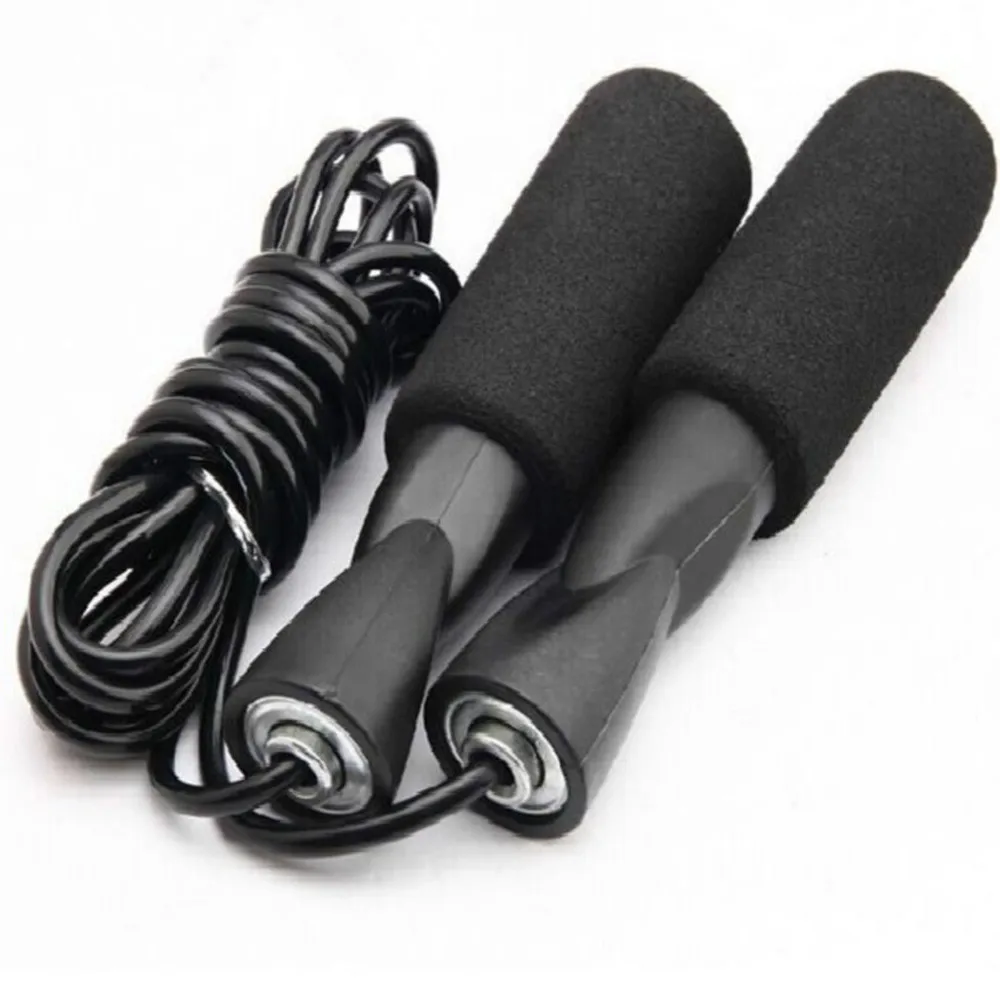Aerobic Exercise Boxing Skipping Jump Rope Adjustable Bearing Speed Fitness Blac Gym equipment Accessories New | Спорт и развлечения