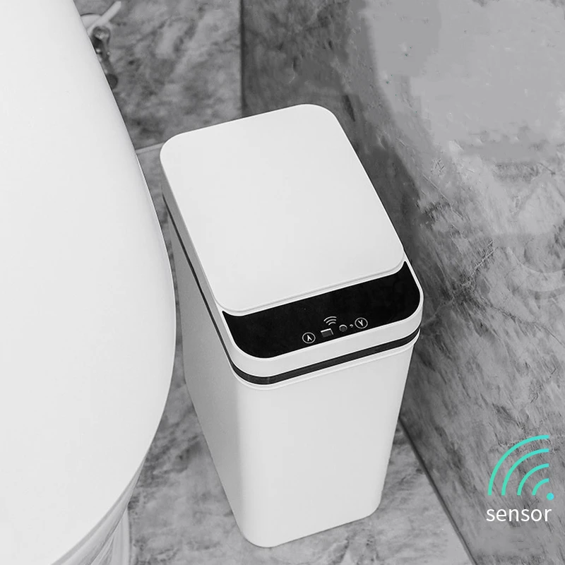 

12L Smart Induction Narrow Trash Can Automatic Dustbin Garbage Bucket for Intelligent Sensor Waste Bin Bedroom Bathroom