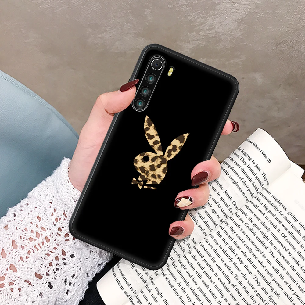 

Luxury brand playboys Phone Case For Xiaomi Redmi Note 7 8 8T 9 9S 4X 7 7A 9A K30 Pro Ultra black Prime Fashion Waterproof Tpu