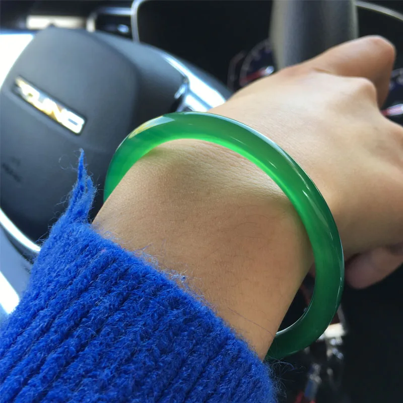 

Бесплатный сертификат натуральный высокий ледяной агат халцедон тонкий зеленый 54 мм-64 мм элегантный браслет принцессы